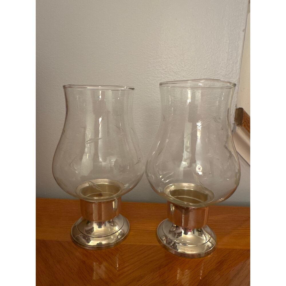 International Silver Co. Hurricane Lamps